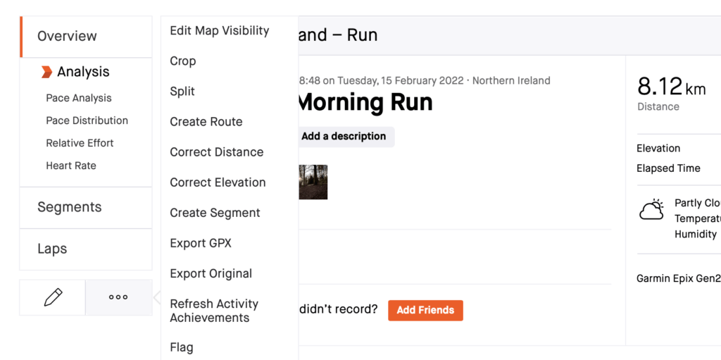 Strava fit files and Garmin connect
